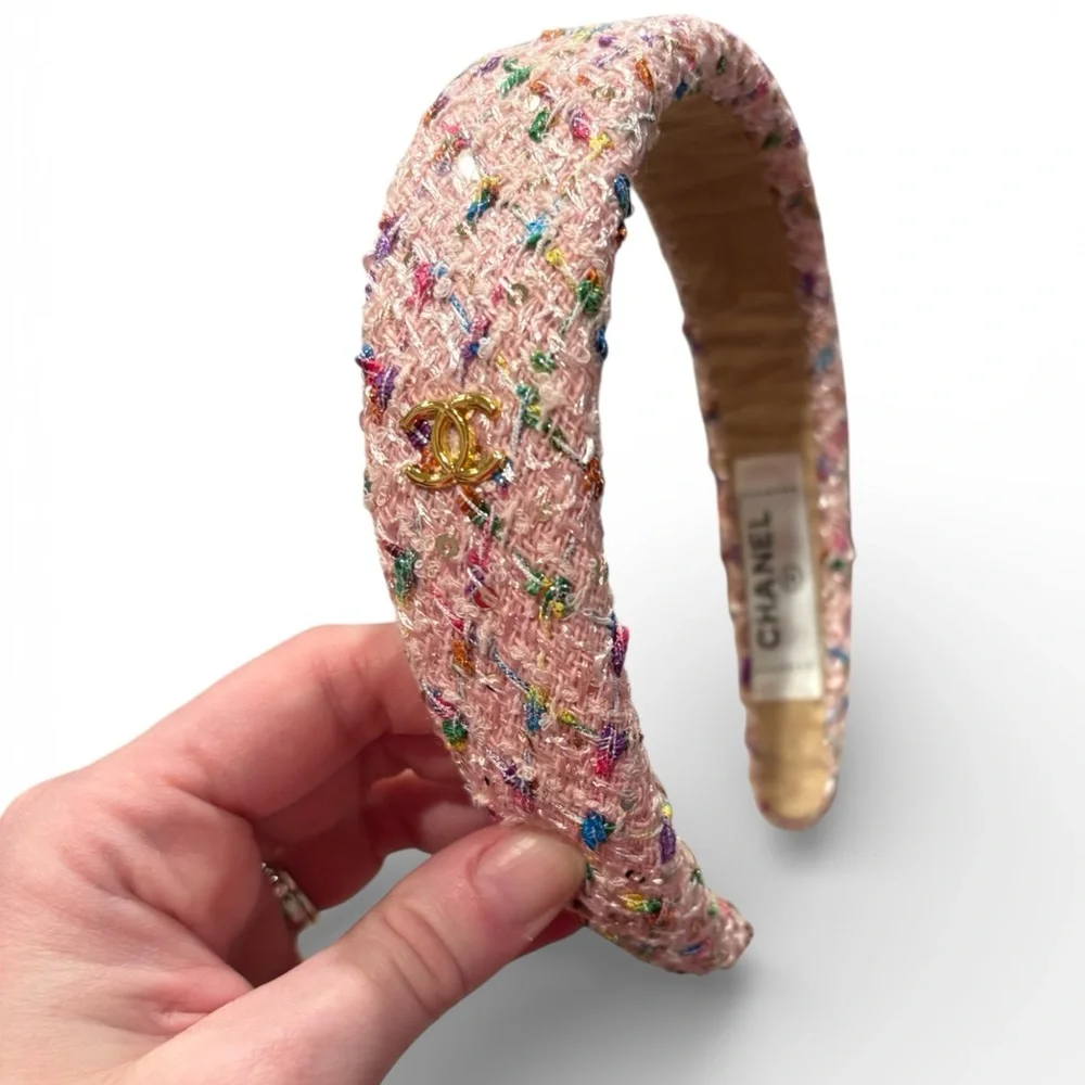 Pink Tweed Headband - Picture 1 of 2